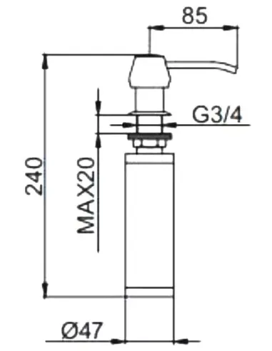 Дозатор моющего средства Frap F405 для кухонной мойки
