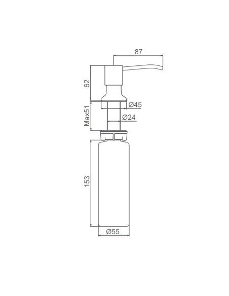 Дозатор моющего средства Frap F408-5 для кухонной мойки