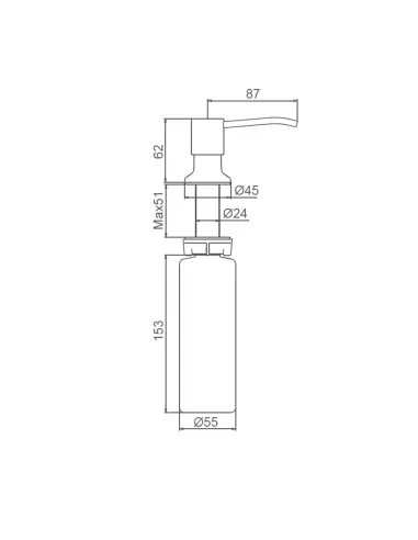 Дозатор моющего средства Frap F408-9 для кухонной мойки