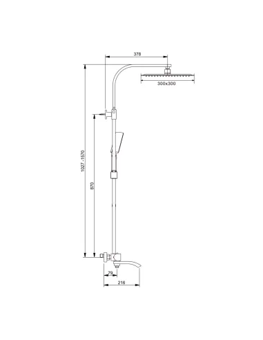 Душова система Gappo G2407-60, з термостатом