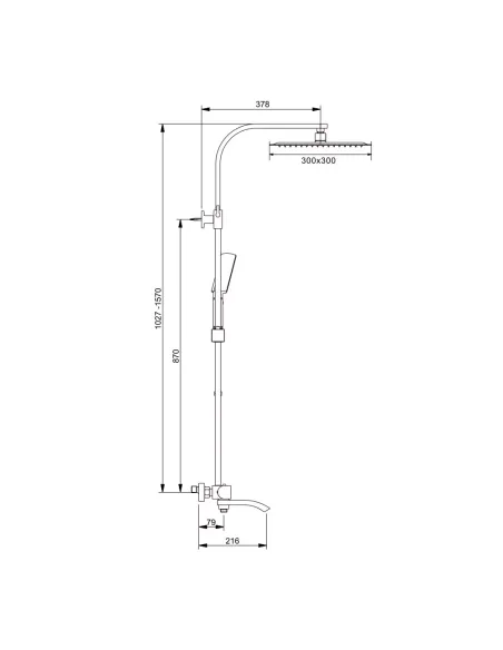 Душевая система Gappo G2407-60, с термостатом