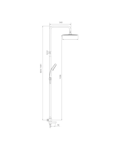 Душева система Gappo G2499-40, з виливом
