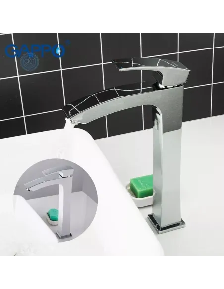 Змішувач для умивальника Gappo G1007-11 хром, одноважільний