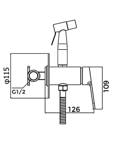 Змішувач для біде Gappo G7299-30 з гігієнічним душем