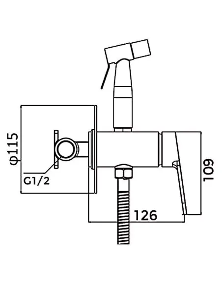 Смеситель для биде Gappo G7299-30 с гигиеническим душем