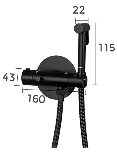 Змішувач для біде Gappo G7290-6 з термостатом