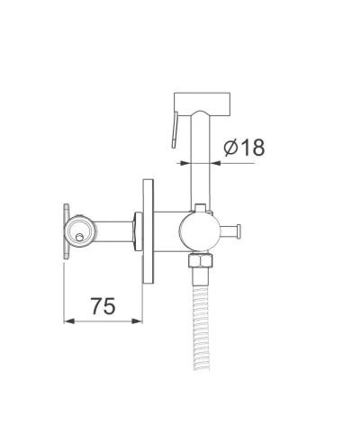 Смеситель для биде Gappo G7290-6 с термостатом