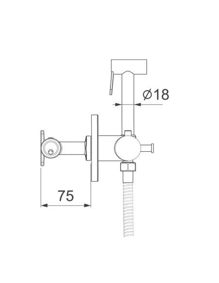 Змішувач для біде Gappo G7290-6 з термостатом