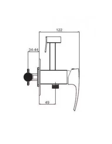 Смеситель для биде Gappo G7207-9 с гигиеническим душем