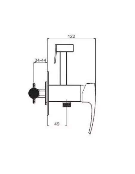Змішувач для біде Gappo G7207-9 з гігієнічним душем