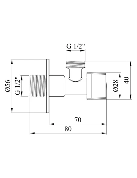 Кран приборный Kroner KRP Eckventil C201 НН 1/2х1/2 дюйма Кран приборный Kroner KRP Eckventil C201 НН 1/2х1/2 дюйма