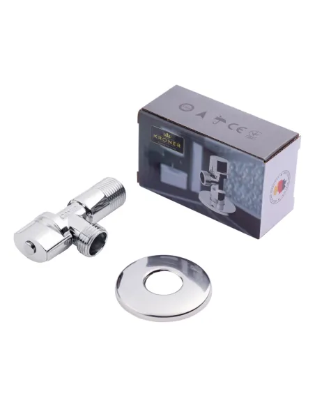 Кран приборный Kroner KRP Eckventil C201 НН 1/2х1/2 дюйма Кран приборный Kroner KRP Eckventil C201 НН 1/2х1/2 дюйма