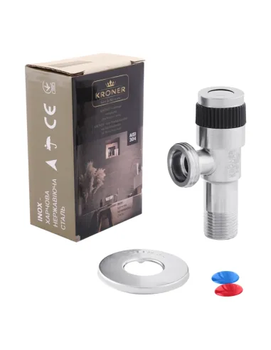 Кран приладовий Kroner KRP Edelstahl Klassisch - ESG102 ПН 1/2х3/4 дюйма