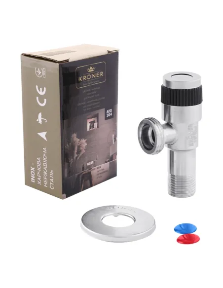 Кран приладовий Kroner KRP Edelstahl Klassisch - ESG102 ПН 1/2х3/4 дюйма