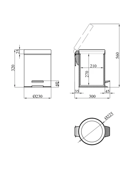 Ведро для мусора Kroner KRM Rizze - ACE413 8 л