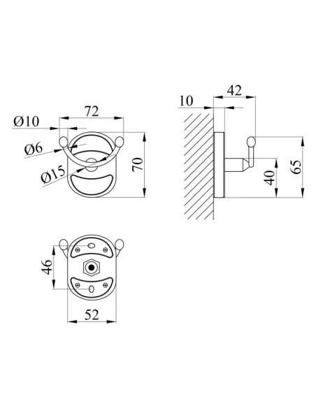 Крючок для полотенец Kroner KRM Elbe - ACC2905-2 двойной
