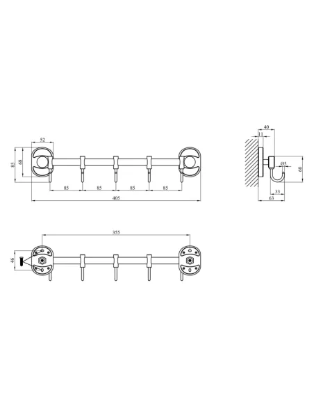 Крючок для полотенец Kroner KRM Elbe - ACC2914-5