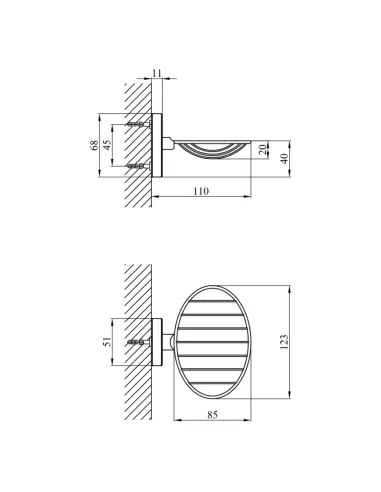 Мильниця Kroner KRM Elbe - ACC2902-1 металева, настінна