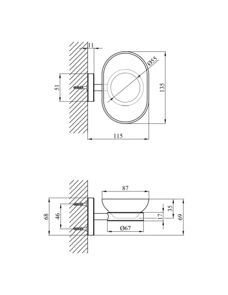 Мильниця Kroner KRM Elbe - ACG2902 настінна