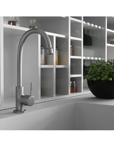 Монокран для умывальника Kroner KRP Edelstahl Klassisch - ESG098, никель