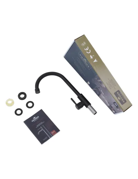 Монокран для умивальника Kroner KRP Edelstahl Klassisch - SCH098, чорний