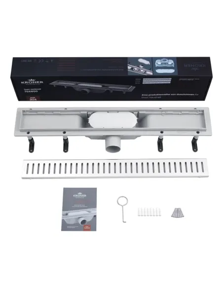 Душевой линейный трап Kroner KRP Harz S60 Sektion, сухой затвор