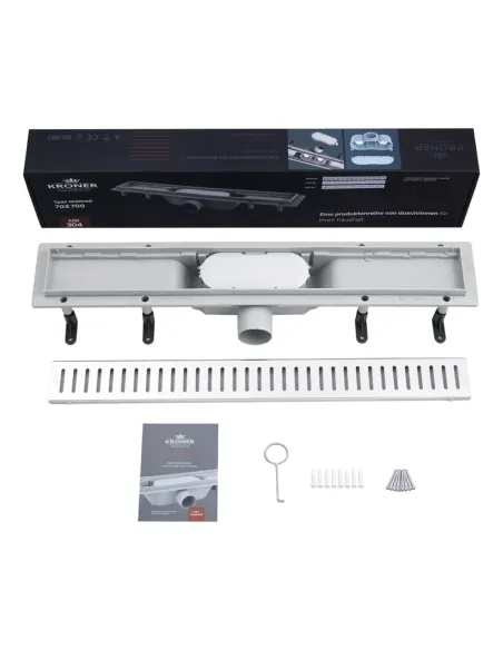 Душевой линейный трап Kroner KRP Harz S70 Sektion, сухой затвор