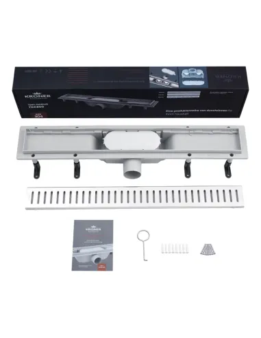 Душовий лінійний трап Kroner KRP Harz S80 Sektion, сухий затвор