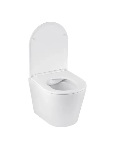 Унитаз Kroner Armada WHI513636 RIMLESS 360х360х510 мм, безободковый, подвесной, сиденье Soft-close