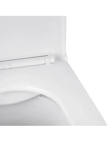 Унитаз Kroner Armada WHI513636 RIMLESS 360х360х510 мм, безободковый, подвесной, сиденье Soft-close