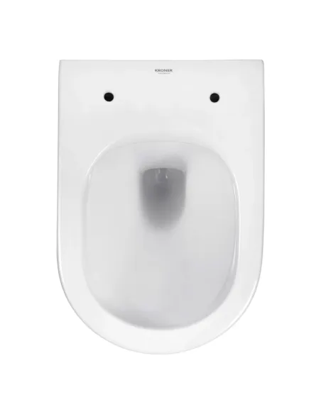 Унитаз Kroner Armada WHI513636 RIMLESS 360х360х510 мм, безободковый, подвесной, сиденье Soft-close