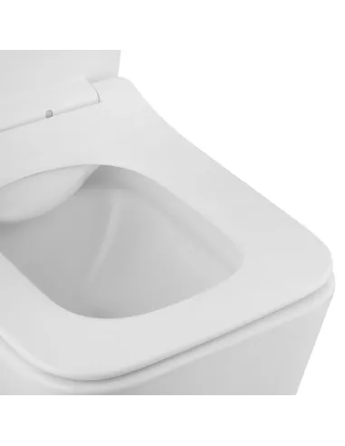 Унитаз Kroner Eifel WHI523629 RIMLESS 360х350х520 мм, безободковый, подвесной, сиденье Soft-close