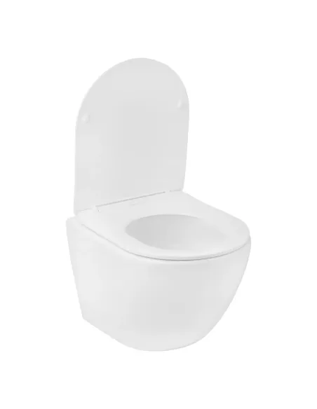 Унитаз Kroner Harz WHI483632 TORNADO 360х350х480 мм, безободковый, подвесной, сиденье Soft-close