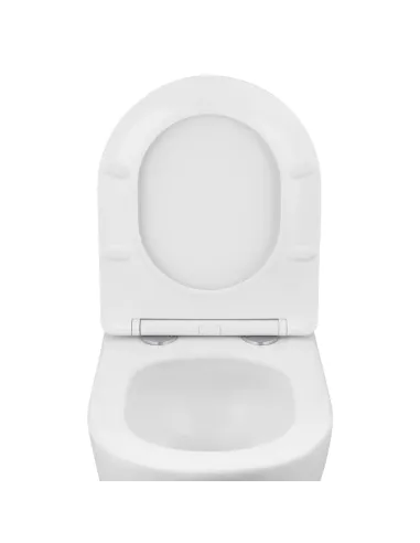 Унитаз Kroner Harz WHI483632 TORNADO 360х350х480 мм, безободковый, подвесной, сиденье Soft-close