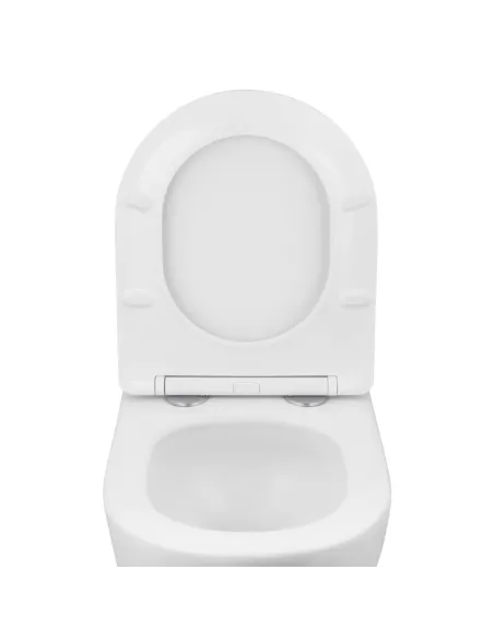 Унитаз Kroner Harz WHI483632 TORNADO 360х350х480 мм, безободковый, подвесной, сиденье Soft-close