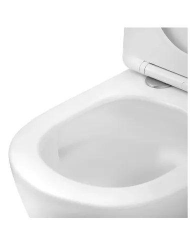 Унитаз Kroner Harz WHI483632 TORNADO 360х350х480 мм, безободковый, подвесной, сиденье Soft-close