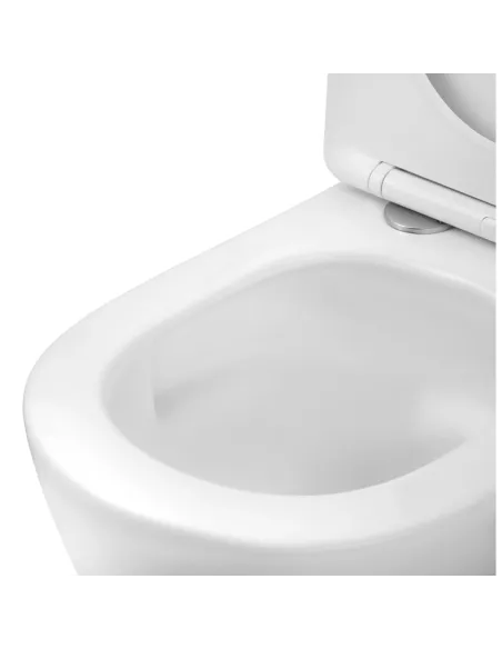 Унитаз Kroner Harz WHI483632 TORNADO 360х350х480 мм, безободковый, подвесной, сиденье Soft-close