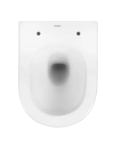 Унитаз Kroner Harz WHI483632 TORNADO 360х350х480 мм, безободковый, подвесной, сиденье Soft-close