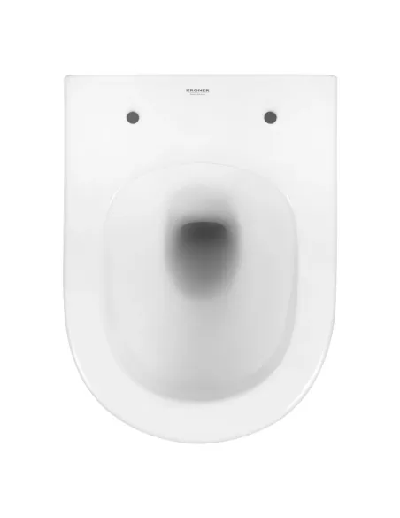 Унитаз Kroner Harz WHI483632 TORNADO 360х350х480 мм, безободковый, подвесной, сиденье Soft-close