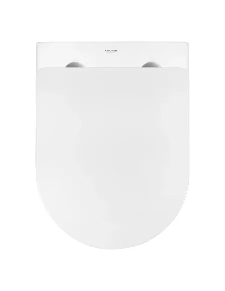 Унітаз Kroner Harz WHI483632 TORNADO 360х350х480 мм, безободковий, підвісний, сидіння Soft-close