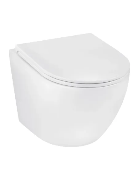 Унітаз Kroner Harz WHI493736 RIMLESS 380х355х490 мм, безободковий, підвісний, сидіння Soft-close