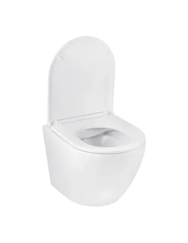 Унітаз Kroner Harz WHI493736 RIMLESS 380х355х490 мм, безободковий, підвісний, сидіння Soft-close