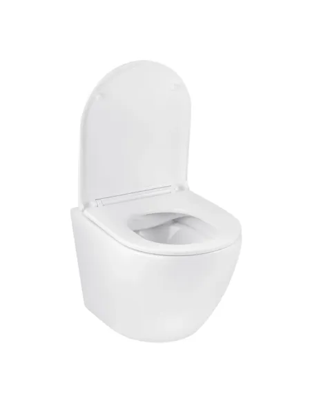 Унітаз Kroner Harz WHI493736 RIMLESS 380х355х490 мм, безободковий, підвісний, сидіння Soft-close