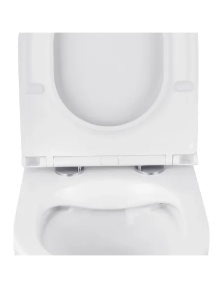 Унітаз Kroner Harz WHI493736 RIMLESS 380х355х490 мм, безободковий, підвісний, сидіння Soft-close