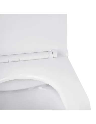 Унітаз Kroner Harz WHI493736 RIMLESS 380х355х490 мм, безободковий, підвісний, сидіння Soft-close