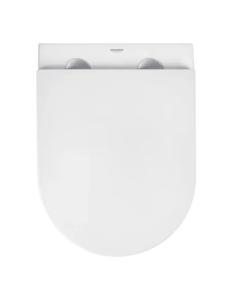Унитаз Kroner Harz WHI493736 RIMLESS 380х355х490 мм, безободковый, подвесной, сиденье Soft-close