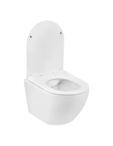 Унітаз Kroner Harz WHI523632 RIMLESS 380х360х515 мм, безободковий, підвісний, сидіння Soft-close