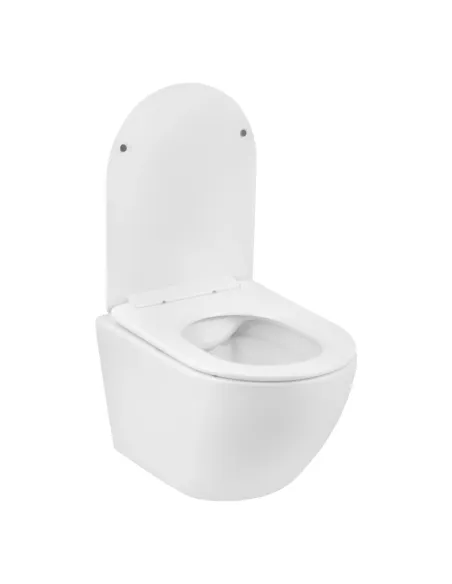 Унітаз Kroner Harz WHI523632 RIMLESS 380х360х515 мм, безободковий, підвісний, сидіння Soft-close