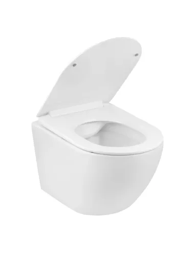 Унітаз Kroner Harz WHI523632 RIMLESS 380х360х515 мм, безободковий, підвісний, сидіння Soft-close