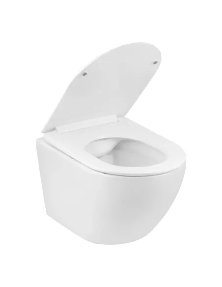 Унітаз Kroner Harz WHI523632 RIMLESS 380х360х515 мм, безободковий, підвісний, сидіння Soft-close